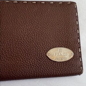 Fendi Brown Selleria Leather Continental Wallet